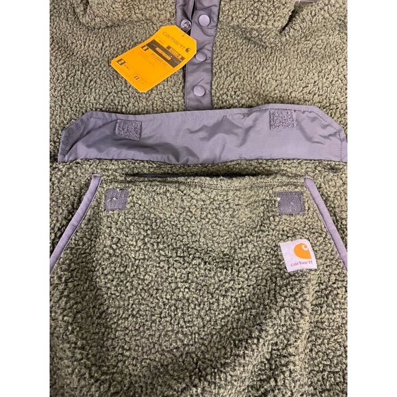 Carhartt Relaxed Fit Fleece Pullover Dark Green Men's Size L New With Tags - Picture 4 of 10